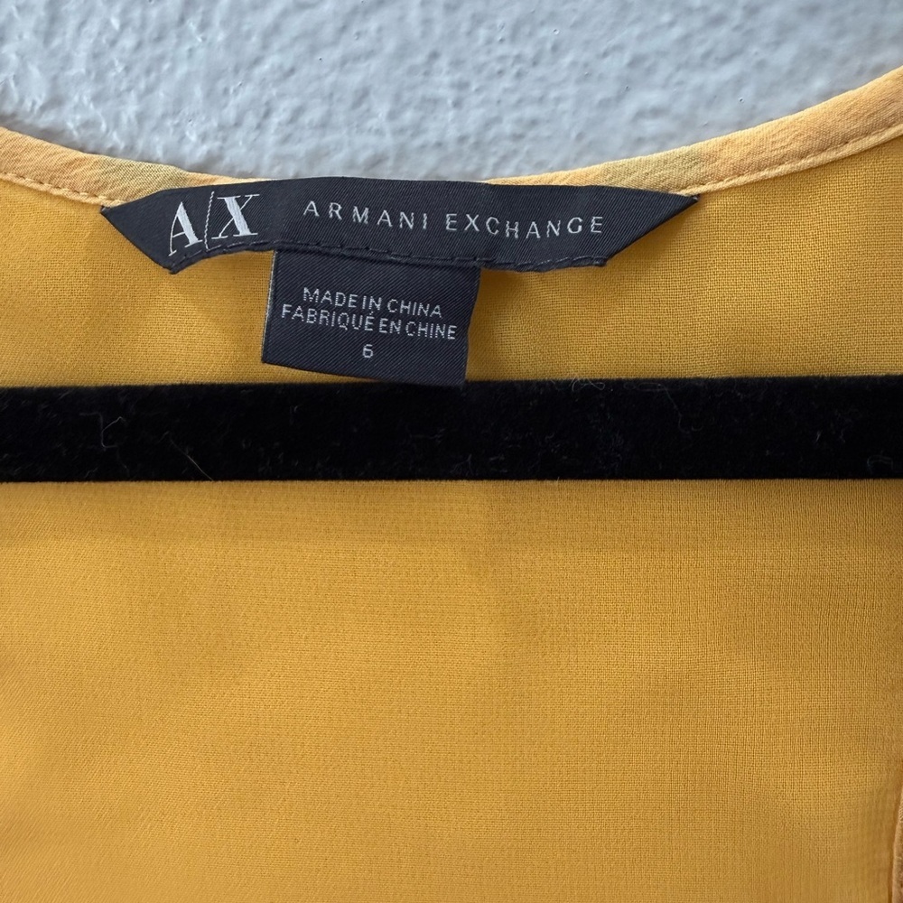 100% Silk High-Low Racerback Dress Yellow Size 6 Spring 2014 Flowing Layered - Picture 5 of 11
